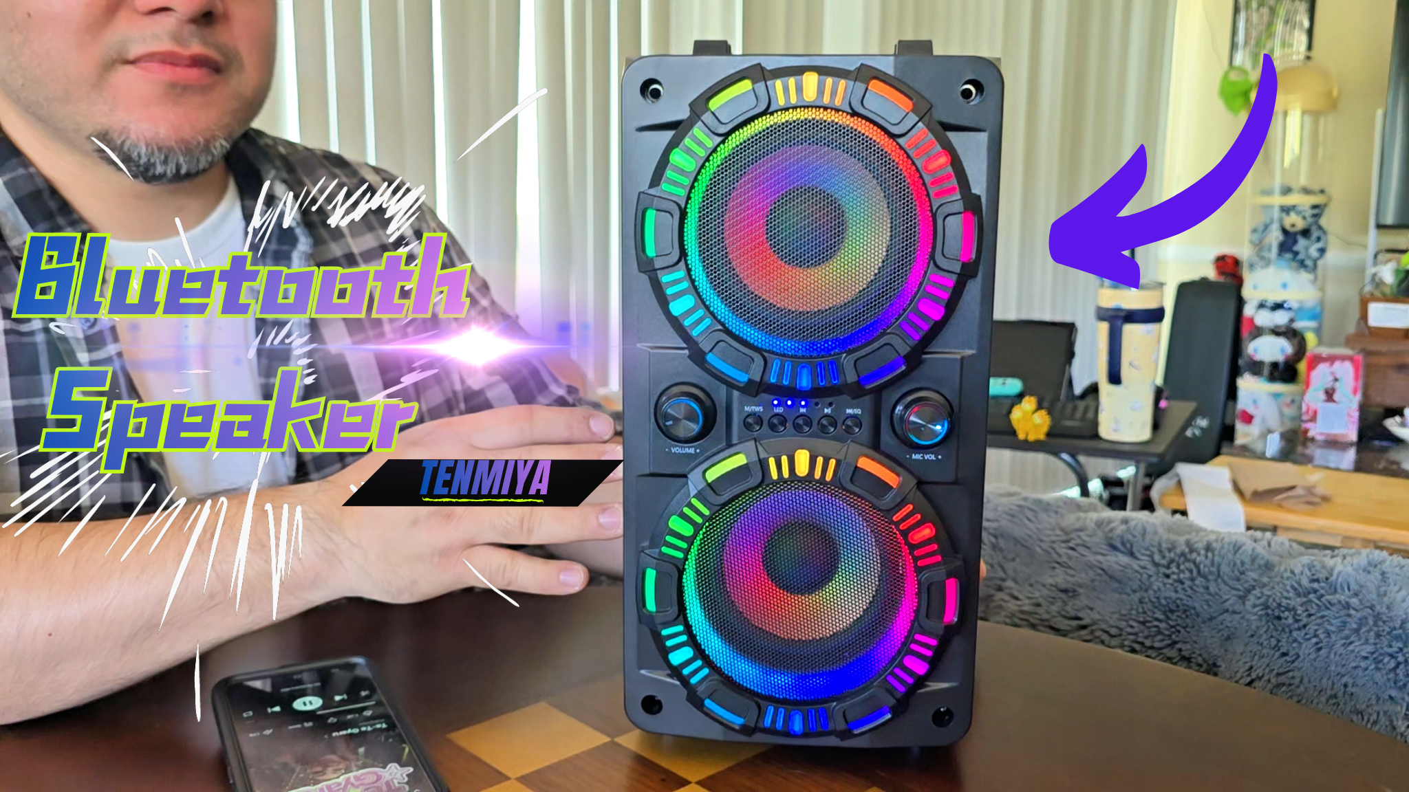 Amazon.com: TENMIYA Portable Bluetooth Speaker A20 Upgrade,100W
